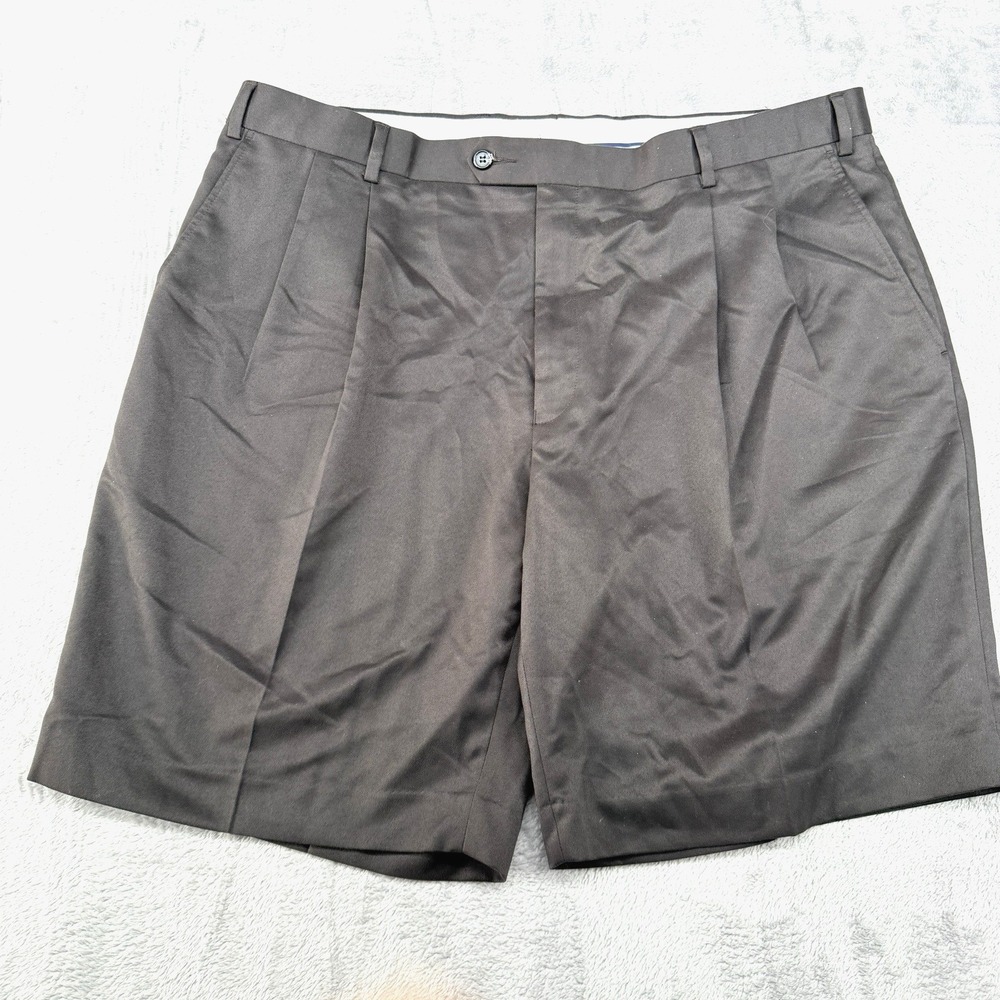 PGA Tour Golf Shorts Mens Size 42 Black Pleated Front